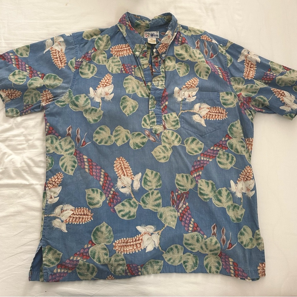 Reyn Spooner vintage Hawaiian shirt reverse print XL